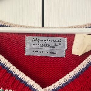 Short sleeved Vintage Sweater. Beach/Sailor themed.